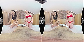 Shy Eastern European Girls First Time Threesome; Amateur MFF Threesome with Sexy Brunette Babes