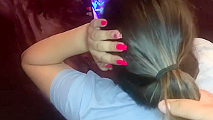 Shy Virgin teen 18+ gives hot first blowjob!