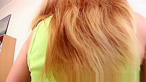Skinny dutch teen 18+ in solo fingers her butt