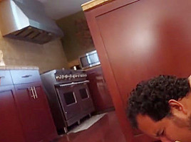 Slave cleans shoes for Princess