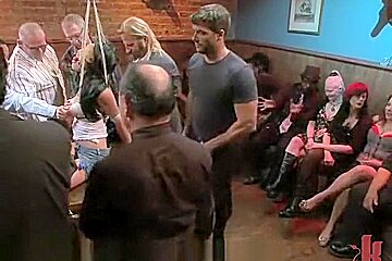 Slut's Pussy Gets Destroyed in a Bar