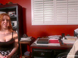 Slutty redhead in first gang bang 18 and ready to go
