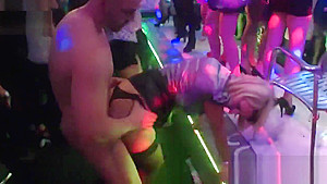 Slutty teens 18+ get fully delirious and undressed at hardcore party