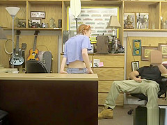 Small tits redhead girl gets pussy fucked by pawn man