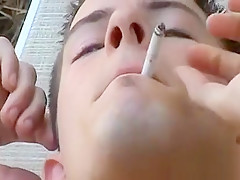 Smoking gay strumpets in a insane scene