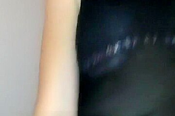 So sexy mature blonde wife make fun with husband using a rubber dildo cock