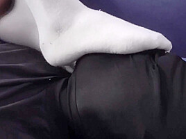 Socks smelling for my feet slave by Foot Girls