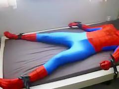Spiderman Lycra Bondage Crush