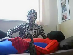 Spiderman Lycra Bondage Crush