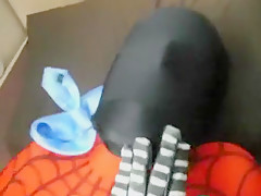 Spiderman Lycra Bondage Crush
