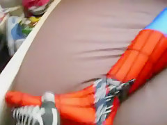 Spiderman Lycra Bondage Crush