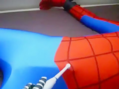 Spiderman Lycra Bondage Crush