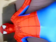 Spiderman Lycra Bondage Crush