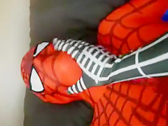 Spiderman Lycra Bondage Crush