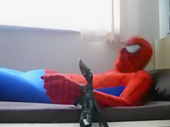 Spiderman Lycra Bondage Crush