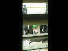Spying on Chubby College Girl taking a loud Dump
