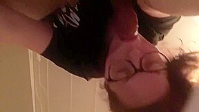 Step daddy's submissive slut deep throats BBC