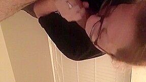 Step daddy's submissive slut deep throats BBC