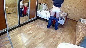 Step mom was cleaning and her stepson fucked her in the ass