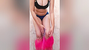Step sister Caught In Camera In Bathroom Sexy Figure