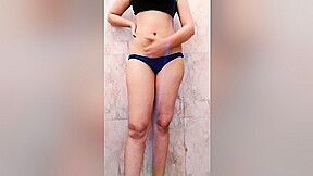 Step sister Caught In Camera In Bathroom Sexy Figure