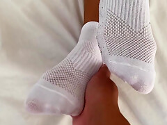 Stepbrother Cum From Footjob After Licking My Feet And Sucking Toes