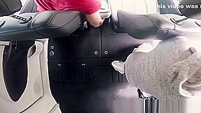Stepson getting bareback hard by Step daddy inside the car