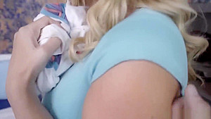 Stepson under Jannas skirt eating out her juicy cunt