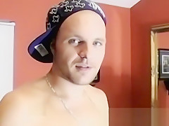 Straight stud Jason unloads hot jets of cum all over