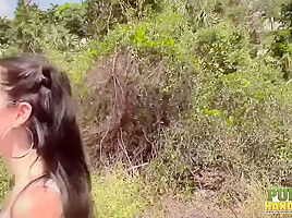 Strokes Black Cock In The Park With Rachel Rose