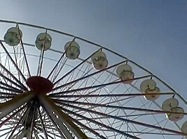 Stunning German Slut Dildoing Her Pierced Muff In The Luna Park