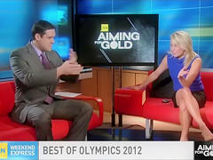 Stunning TV host shows off her underwear during a show