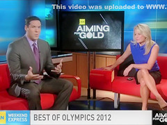 Stunning TV host shows off her underwear during a show