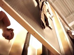 Stunning fitting room girl spied changing the dresses
