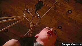 Submissive hot slave gets tied up and fucked hard
