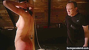 Submissive hot slave gets tied up and fucked hard