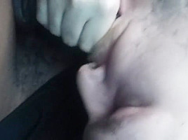Sucking BBC in his car while he smokes a blunt
