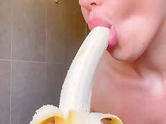 Sucking Banana Like A Dick