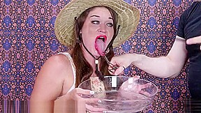 Super hot Midwestern babe gets a face fuck on her rocking horse