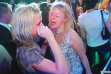 Superb horny brides suck big cocks in public