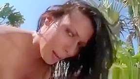 Supple Very Sexy Brunette Sucking Fat Cock