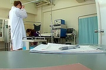 Sweet Japanese teen 18+ fucked by her female gynecologist