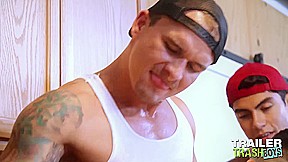 TRAILERTRASHBOYS Isaac X And Liam Skye Bareback In Threeway