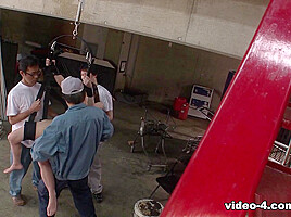 TV news girl Aiko Hirose gets into a wild orgy today at work - JapanHDV