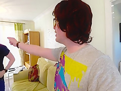 Takes 2 Nerd Cum Blasts To The Face With Susy Blue