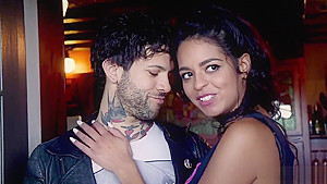 Tattooed bf fucks gfs brunette step sis