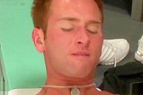 Tattooed jocks suck their pricks in locker room