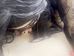 Teen 18+ Plays With Cock In Beautiful Lingerie! Pov!