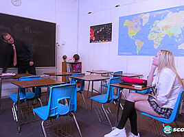 Teenage schoolgirl 18+ Seductress Skylar Needs Her Old Teacher's Fat Cock In Her Too-Snug Pussy
