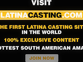 Teeny lingerie Latina model is pumped in ass after a deep throat blowjob